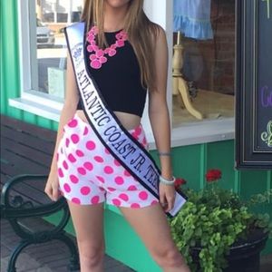 pink boutique polka dot dress